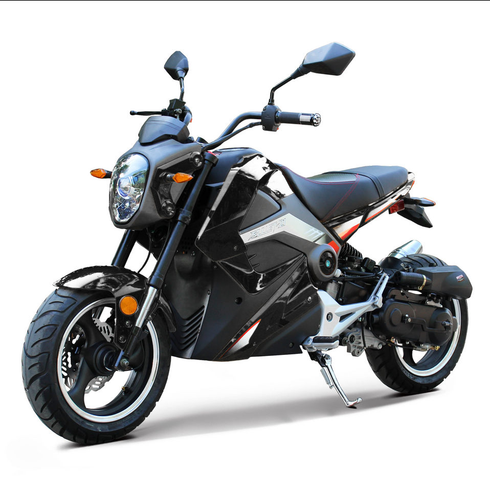 Bullet 50cc Cruiser Moped Bike - Fully Automatic Street Legal - Black