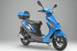 Boom 49cc MVP Moped Scooter Street Legal - BD50QT-9A - Blue