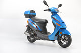 Boom 49cc MVP Moped Scooter Street Legal - BD50QT-9A - Blue