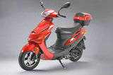 Boom 49cc MVP Moped Scooter Street Legal - BD50QT-9A Red