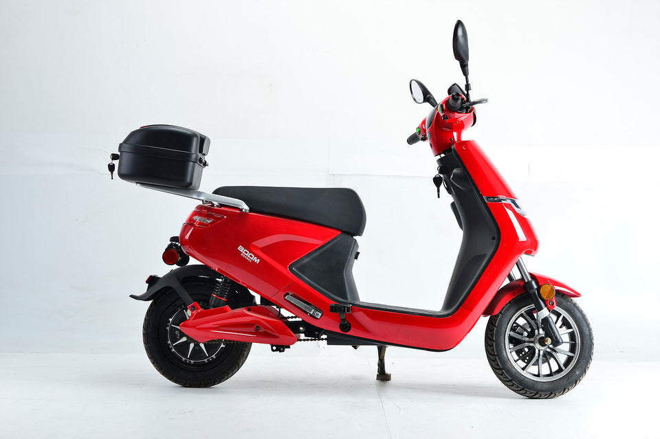 Boom Cirkit LED Electric Moped Scooter 500W 48V - Red