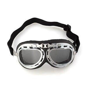 Vintage Style Aviator Goggles/Glasses Dark Brown