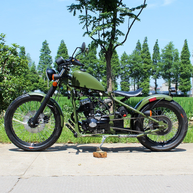 Street Legal  Bobber Chopper Motorcycle - Middle View