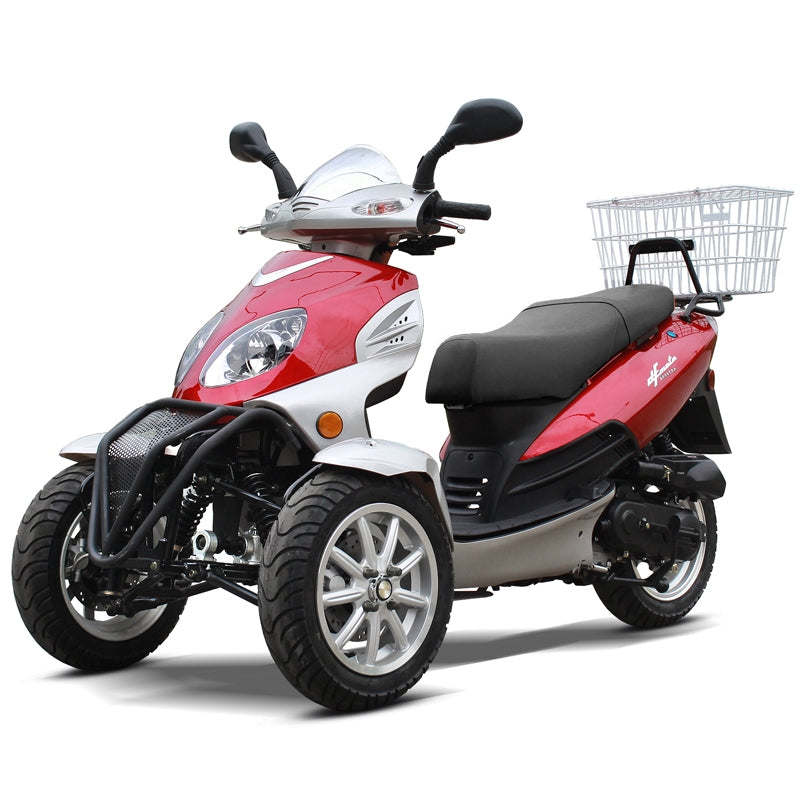 DF50TKA Trike Scooter California Legal - 50cc Red