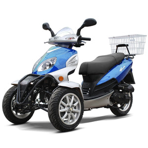 DF50TKA Trike Scooter California Legal - 50cc - Blue