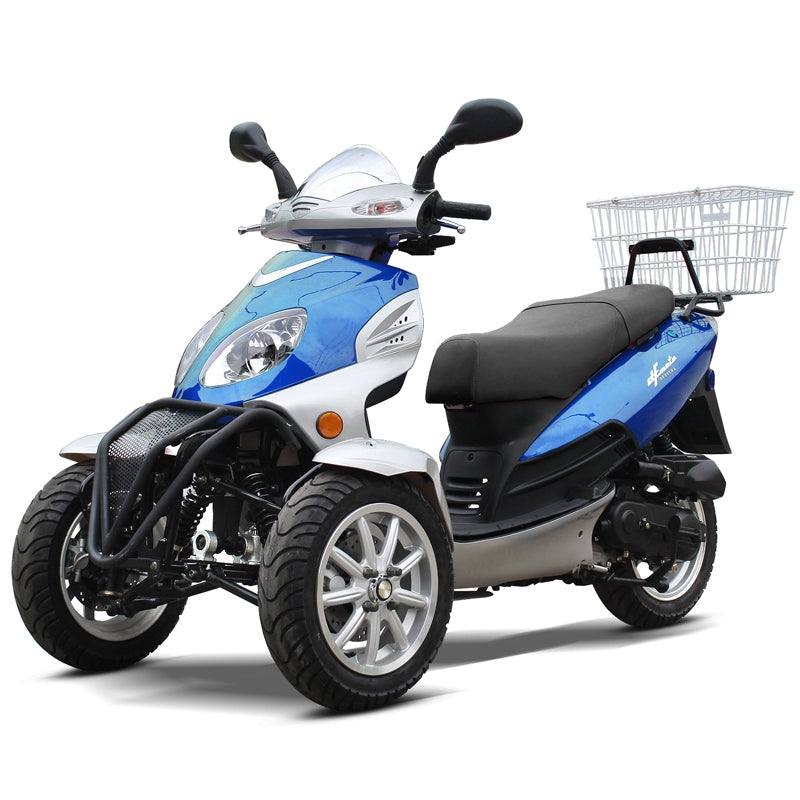 DF50TKA Trike Scooter California Legal - 50cc Blue