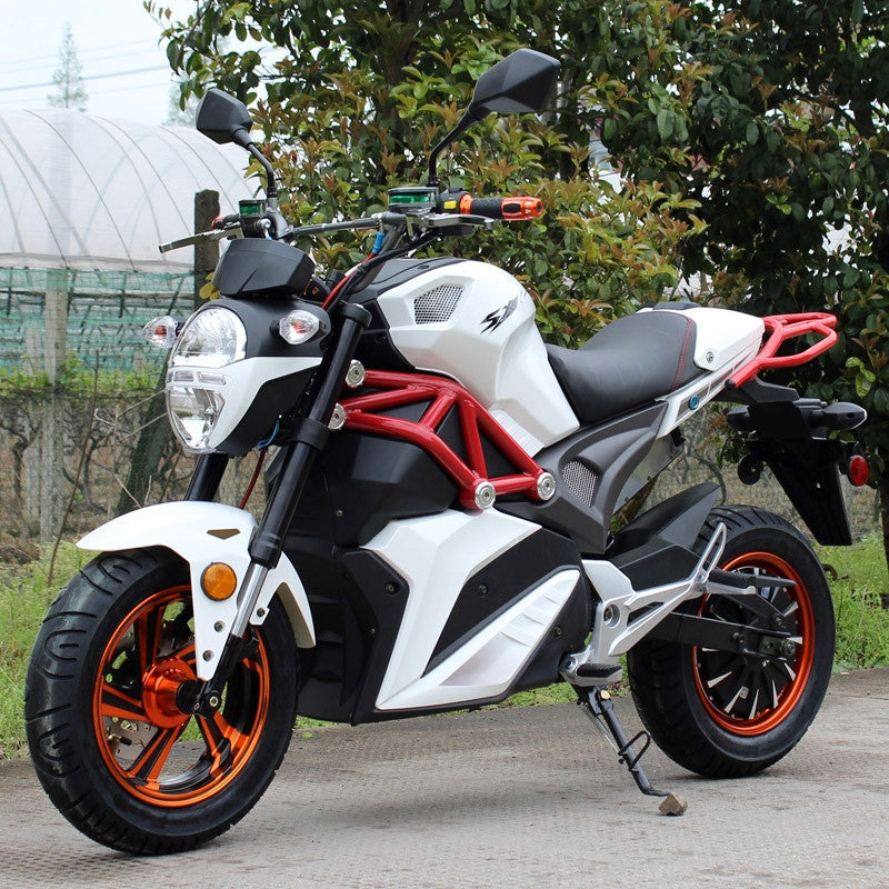 2000W Brushless 72V Electric Motorcycle SRT-2000E - Street Legal White