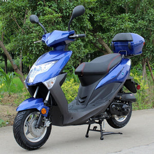 Dongfang 50cc STC Moped Scooter DF50STC – Street Legal - Blue