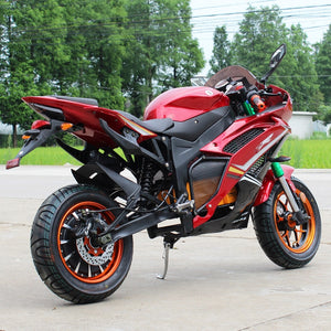 Street Legal 2000W Electric Ninja Super Pocket Bike 72V Motorcycle ZXR6-E