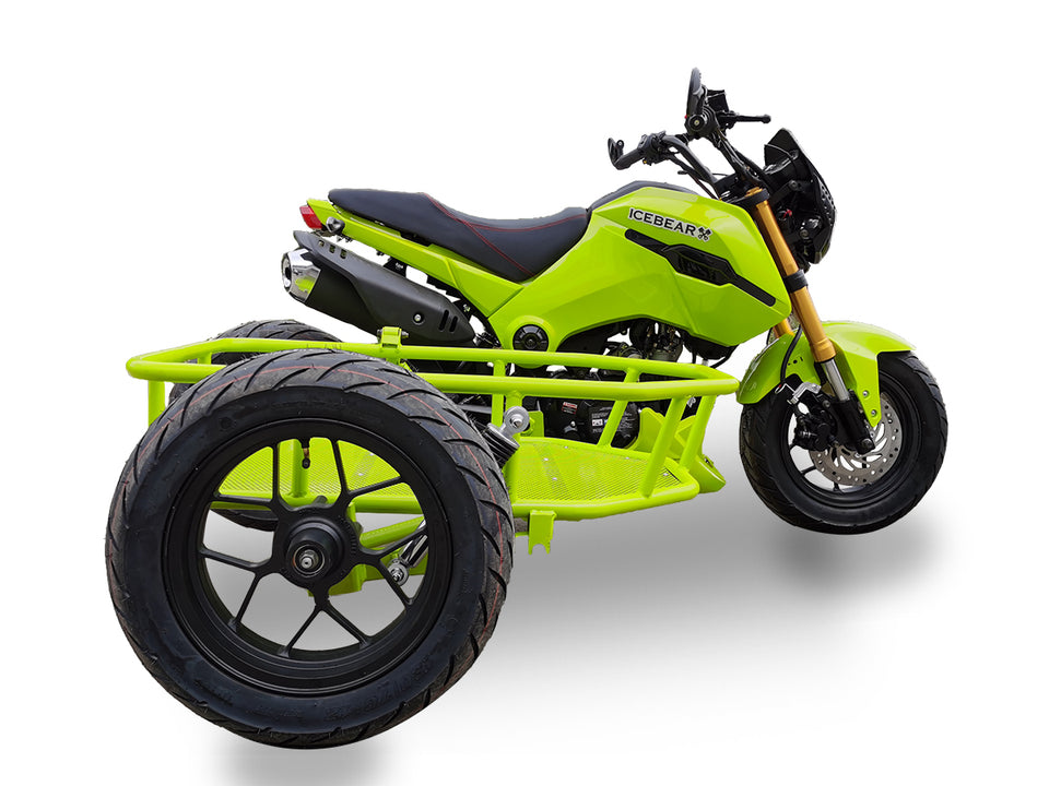 Fuerza 125cc 3-Wheel Motorcycle | Fuerza | PMZ125-1S Lime Green