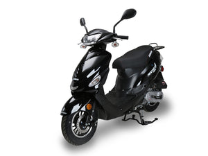 Icebear Rocket 49cc Moped Scooter Street Legal - PMZ50-4J Mettalic Black