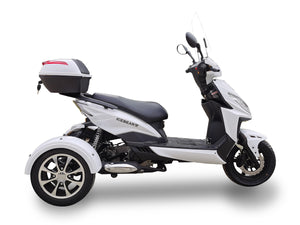 IceBear Mojo Magic 50cc Moped Trike - PST50-1Z White