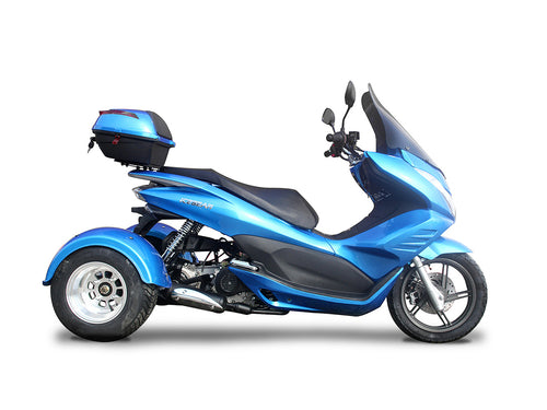 IceBear Q6 Mojo Magic 50cc Moped Trike - PST50-17 Blue